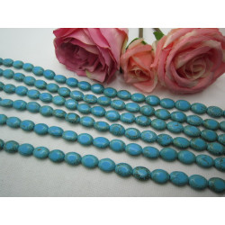 PERLES TURQUOISE OVALE 10X14MM