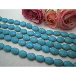 PERLES TURQUOISE OVALE 15X20MM