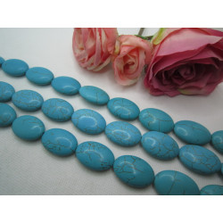 PERLES TURQUOISE OVALE 20X30MM