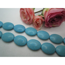PERLES TURQUOISE OVALE 30X40MM