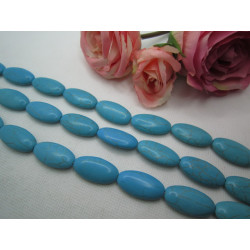 PERLES TURQUOISE OVALE 15X28MM
