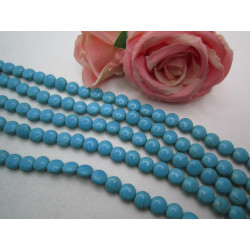 PERLES TURQUOISE RONDE PLAT 10MM