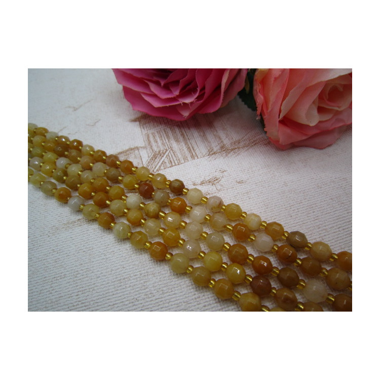 JADES JAUNE FORME GROS DIAMANTS 6mm