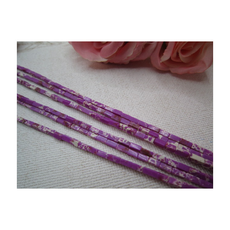 JASPE IMPERIAL RECTANGLE 2x4MM VIOLET