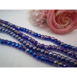20 perles de verre 6 mm dés bleu bijoux Perles Tchèque Cristal Perles x264 