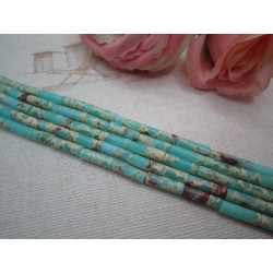 JASPE IMPERIAL TUBE 4x13MM TURQUOISE