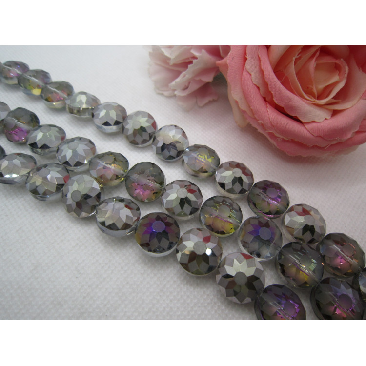 PERLES CRISTAL PLAT 14MM VIOLET