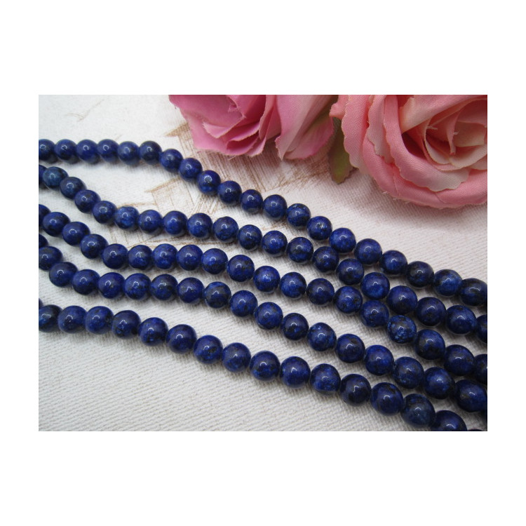 perles Marbre bleu 8MM