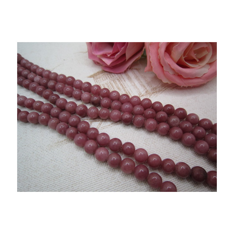 PERLES JADE 8MM carnation