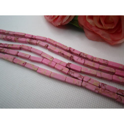 JASPE IMPERIAL RECTANGLE 4x13MM ROSE