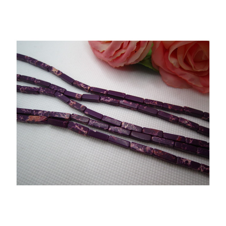 JASPE IMPERIAL RECTANGLE 4x13MM VIOLET