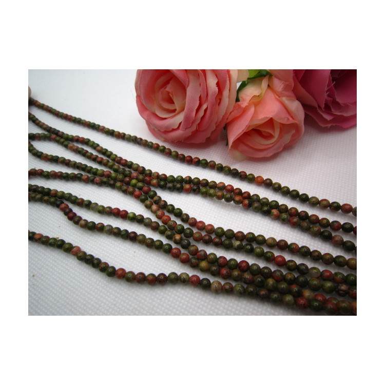 JASPE UNAKITE NATURELLE 4MM